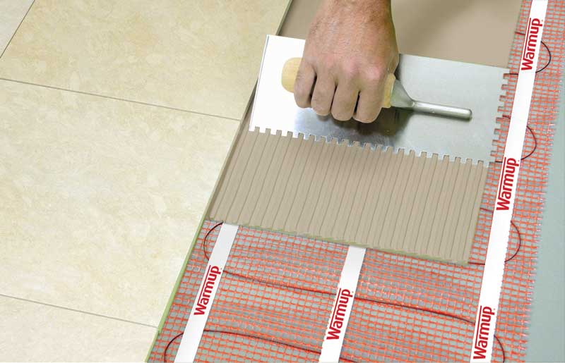 StickyMat heating mat Installation screed